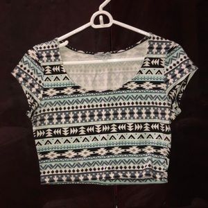 Charlotte Russe Tribal Print Crop Top